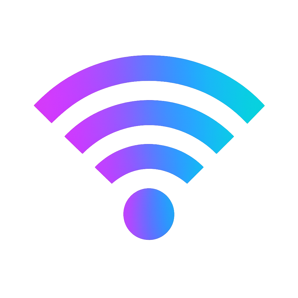 Wifi symbol i nordlys farger